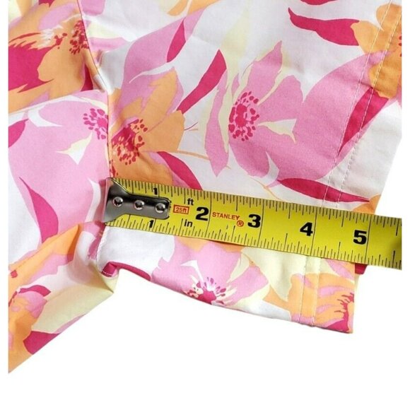 New Columbia Shorts Tropical Floral Pink Yellow Orange Womens 2X XXL Hawaiian - Picture 11 of 15
